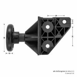 Hörmann EcoStar Rollenhalter Mit Laufrolle, Rechts -Sonax Geschaft 1084202 hoermann ecostar rollenhalter mit laufrolle rechts bemassung