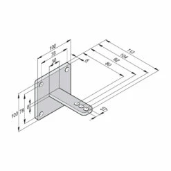 SOMMER Torpfostenbeschlag 50/104 Twist 200 E/EL -Sonax Geschaft 2251v000 sommer pfostenbeschlag 50 104 twist 200 verzinkt bemassung
