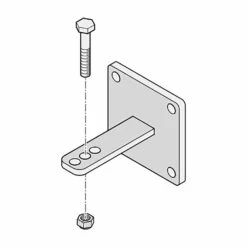 SOMMER Torpfostenbeschlag 50/104 Twist 200 E/EL -Sonax Geschaft 2251v000 sommer pfostenbeschlag 50 104 twist 200 verzinkt perspektive