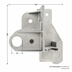 Hörmann Aufsetzstück, Beschlagsart N, Links -Sonax Geschaft 3027708 hoermann aufsetzstueck beschlagsart n links bemassung 2