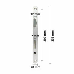 Hörmann Einsteck Rohrprofilschloss 1306 Für Nebentüren, PZ, Links -Sonax Geschaft 3040438 Einscteckschloss bemassung b