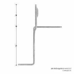 Hörmann Knotenblech, Beschlag L, Ausführung Rechts, Baureihe 30 -Sonax Geschaft 3045000 hoermann knotenblech beschlag l ausfuehrung rechts baureihe 30 masse bild 3