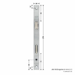 Hörmann Einsteck-Rohrprofilschloss 1314, BKS, PZ -Sonax Geschaft 3070038 hoermann einsteck rohrprofilschloss 1314 40 92 9 pz bemassung