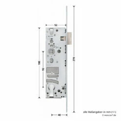 Hörmann Einsteck-Rohrprofilschloss 1314, BKS, PZ -Sonax Geschaft 3070038 hoermann einsteck rohrprofilschloss 1314 40 92 9 pz bemassung2