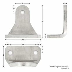 Hörmann Beschlags-Set VersaMatic, Edelstahlausführung -Sonax Geschaft 437018 hoermann beschlags set versamatic edelstahlausfuehrung torwinkel masse