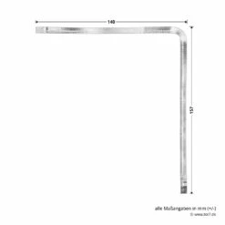 Hörmann Befestigungswinkel, VersaMatic -Sonax Geschaft 439985 hoermann befestigungswinkel versamatic masse seitenansicht