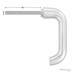Hörmann Drückergarnitur D110 Kurzschild PZ, Alu -Sonax Geschaft 449910 hoermann drueckergarnitur mit kurzschild pz gelocht alu stift masse