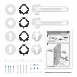 Hörmann FS Panik-Drückergarnitur D110 Rosette PZ, Alu -Sonax Geschaft 454735 hoermann fs panikgarnitur d110 pz rosette alu f1 gleitlager lieferumfang