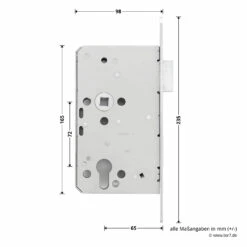Hörmann Panikschloss 1201 PZ Für Stahltüren, Links -Sonax Geschaft 478749 hoermann panikschloss 1201 pz dornmass 65 funktion e li masse seite