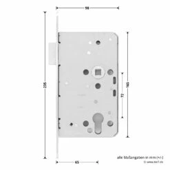 Hörmann Panikschloss 1201 PZ Für Stahltüren, Rechts -Sonax Geschaft 478750 hoermann panikschloss 1201 pz dornmass 65 funktion e re seitenmasse
