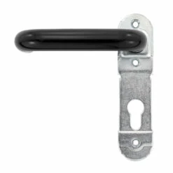 Hörmann FS Drückergarnitur D110 Kurzschild PZ, Schwarz -Sonax Geschaft 498165 hoermann fs drueckergarnitur d 110 kurzschild pz gleitlager polyamid schwarz links bild 2