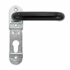 Hörmann FS Drückergarnitur D110 Kurzschild PZ, Schwarz -Sonax Geschaft 498165 hoermann fs drueckergarnitur d 110 kurzschild pz gleitlager polyamid schwarz rechts bild 2