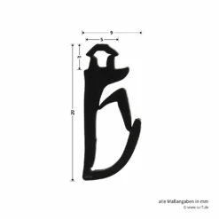 Hörmann Dichtungsprofil Für Mittelsprosse H3D-2, D45-2, P71, Länge 2,50 M -Sonax Geschaft 539040 hoermann dichtungsprofil fuer mittelsprosse h3d 2 d45 2 p71 laenge 2 50 meter breite laenge