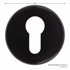 Hörmann FS Drückergarnitur D110 Rosette PZ, Schwarz -Sonax Geschaft 544353 hoermann fs drueckergarnitur d110 pz rosette schwarz gleitlager durchmesser