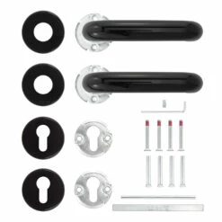 Hörmann FS Drückergarnitur D110 Rosette PZ, Schwarz -Sonax Geschaft 544353 hoermann fs drueckergarnitur d110 pz rosette schwarz gleitlager lieferumfang