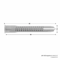 Hörmann Dübelpaket D12, Für Stahltüren, Brandschutztüren -Sonax Geschaft 547518 hoermann duebelpaket d12 6 masse duebel