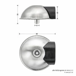 Hörmann Türstopper BS65, Edelstahl -Sonax Geschaft 549066 hoermann tuerstopper bs65 edelstahl bemassung