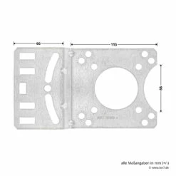 Hörmann Kettenbox-Anbausatz, 1:2 -Sonax Geschaft 637006 hoermann kettenbox anbausatz 1 2 masse montageplatte