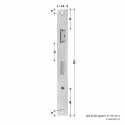 Hörmann Schlupftür-Schloss DF80/95/98, PZ, DIN Links -Sonax Geschaft 716839 hoermann schlupftuer schloss df80 95 98 pz din links masse stulp