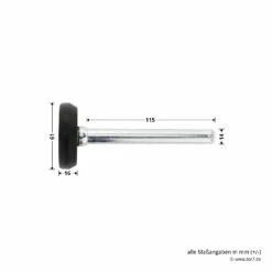 Hörmann Laufrolle DF95/DF98 Komplett, Links -Sonax Geschaft 760071 hoermann laufrolle df95 df98 komplett links masse