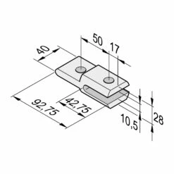 SOMMER Set Torpfostenbeschlag 92/235 Twist XL -Sonax Geschaft 7613v000 sommer set pfostenbeschlag 92 235 twist xl torpfosten anbindung