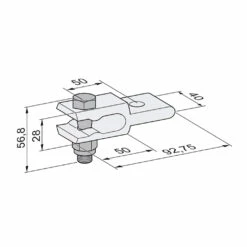 SOMMER Torpfostenanbindung Steigende Tore Twist XL -Sonax Geschaft 7634v000 sommer beschlag fuer twist xl bemassung