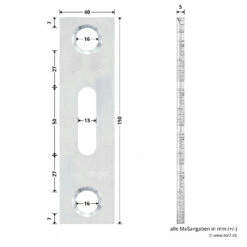 Hörmann Unteres Verschlussstück, Verzinkt -Sonax Geschaft 764237 hoermann unteres verschlussstueck verzinkt masse