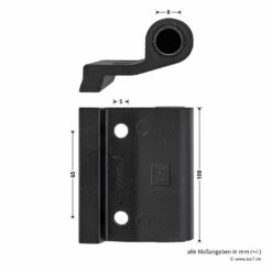 Hörmann Entlastungsrolle Für Kupplung 400 Mm, M12, DIN Links, Zwischenliegend -Sonax Geschaft 772633 hoermann entlastungsrolle 400mm m12 din links zwischenliegend masse bild 2