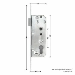 Hörmann Schlupftür-Schloss DF80/95/98, PZ, DIN Rechts -Sonax Geschaft 796522 hoermann schlupftuer schloss df80 95 98 pz din rechts masse seite