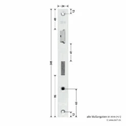 Hörmann Schlupftür-Schloss DF80/95/98, PZ, DIN Rechts -Sonax Geschaft 796522 hoermann schlupftuer schloss df80 95 98 pz din rechts masse stulp