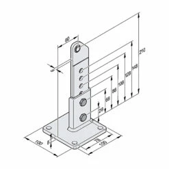 SOMMER Torpfostenbeschlag Steigende Tore 60/210 Twist 200 E/EL