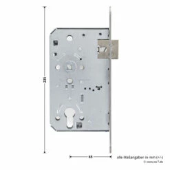 Teckentrup Einsteck-Panikschloss 1013 D BS, Stulp Edelstahl -Sonax Geschaft tec104557 teckentrup einsteck panikschloss 1013 d bs stulp edelstahl din l bemassung